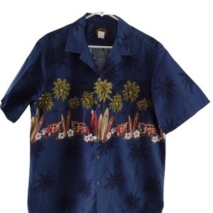 Hawaiian Reserve Cotton collection  sz Large LG L button shirt. VTG. Mad…